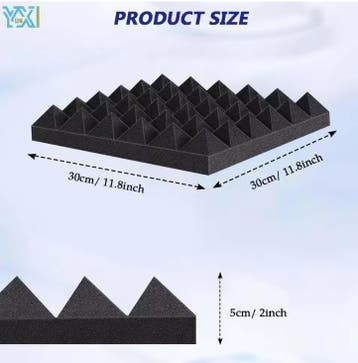 24x Piramide Akoestische Schuimpanelen 30x30x5cm, Verzenden, Nieuw