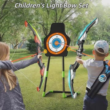 LED Boog en Pijl Set met Zuignap Pijlen en Dartbord - Leuk C, Verzenden, Nieuw