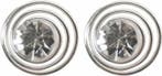 Haarspeld Curlies 1cm - Strass Steentje - Zilver - Set van 2, Nieuw