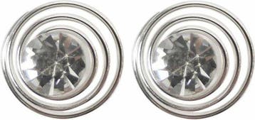 Haarspeld Curlies 1cm - Strass Steentje - Zilver - Set van 2, Nieuw