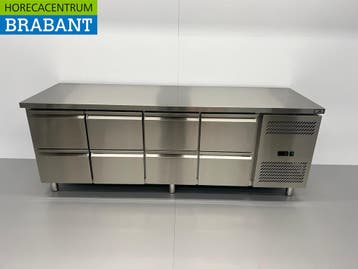 RVS HCB Koelwerkbank 8 lades 223 cm 230V Horeca, Ophalen of Verzenden, Nieuw in verpakking