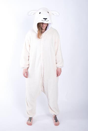 Onesie Schaap Pak XL-XXL Schapenpak Kostuum Wit Lammetje Ooi, Carnaval, Ophalen of Verzenden, Kleding, Maat 56/58 (XL)