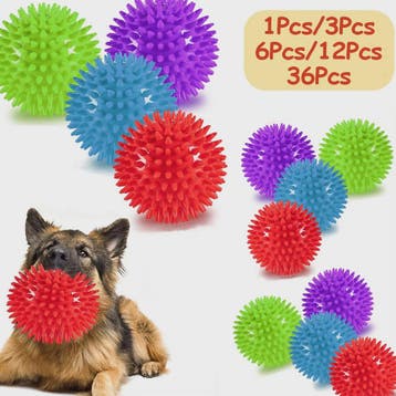 Hondenballen met Piepje - Spiky Speelgoed Ballen voor Tandve, Dieren en Toebehoren, Verzenden, Nieuw