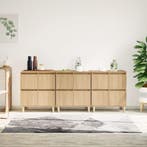 vidaXL Dressoirs 3 st 60x35x70 cm bewerkt hout sonoma, Verzenden, Nieuw, 50 tot 100 cm, 25 tot 50 cm
