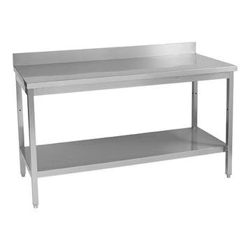 RVS werktafel met onderschap en achteropstand | 160 cm |, Verzenden, Nieuw in verpakking