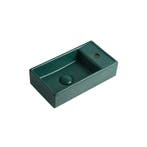 Fontein Ora 41x22x10cm mat groen inclusief afvoerplug rechts, Verzenden, Nieuw