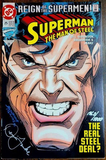 Superman: The Man of Steel #25 1993 1st Print - Signed by, Boeken, Nieuw