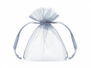 Organza zakjes zilvergrijs 7,5x10cm (10st), Ophalen of Verzenden, Nieuw