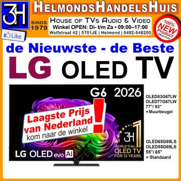 LG Oled TV Goedkoopste aanbieding - W6/G6/C6 Nieuwe oled TV, Nieuw, Ophalen of Verzenden, 100 cm of meer, 4k (UHD)