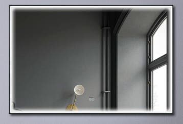 SALE - Torve 90 x 70 - Mat zwart - Spiegel - Rechthoek -, Huis en Inrichting, Ophalen of Verzenden, Nieuw