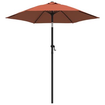 vidaXL Parasol 200x224 cm aluminium terracotta, Verzenden, Nieuw, 2 tot 3 meter