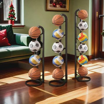 Zwarte Metalen Sportbal Organizer - Multifunctioneel Rek voo, Verzenden, Nieuw