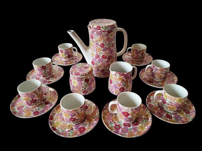 Ceramica Franco Pozzi - Koffieservies (22) - Porselein -, Antiek en Kunst, Antiek | Meubels | Tafels