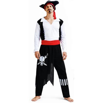 Piratenkostuum voor heren – 4-delige - Maat EEN-MAAT, Kleding | Heren, Carnavalskleding en Feestkleding, Ophalen of Verzenden
