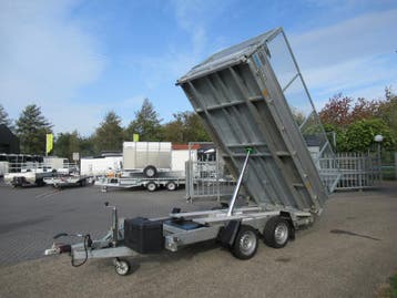 Hapert kipper 335x180cm 3000kg oprijbalken loofrekken, Auto diversen, Ophalen, Zo goed als nieuw