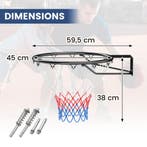 2dekans | Coast Basketbalring Ø 45 cm Zwart – Massieve, Sport en Fitness, Basketbal, Ophalen of Verzenden, Zo goed als nieuw