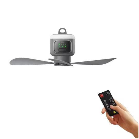Camping Plafond Ventilator 12000mAh LED met Afstandsbedienin, Caravans en Kamperen, Koelboxen, Nieuw, Verzenden