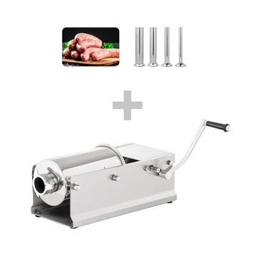 GGM Gastro | Handmatige worstenvuller - horizontaal - 5l - |, Verzenden, Nieuw in verpakking, RVS Meubilair