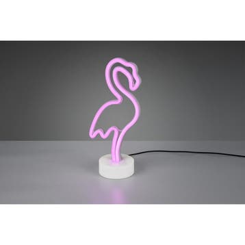 LED Tafellamp - Trion Flamingo - 1W - USB - Rond - Mat Wit -, Ophalen of Verzenden, Nieuw, Kunststof