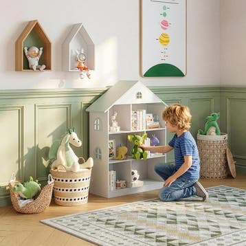 Kinderkast Vipsali open kast 107x83x30 cm wit en mintgroen [, Verzenden, Nieuw