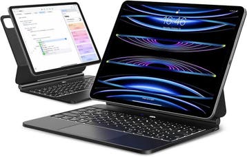 iPad Pro 12,9 Hoes met Toetsenbord - 72% Korting - Laatste, Bescherming voor- en achterkant, Ophalen of Verzenden, APPS2Car, IPad Pro 12.9 (3e t/m 6e generatie)