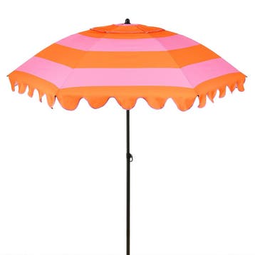Edelman Jessy stokparasol streep oranje - Ø197 x 238 cm, Verzenden, Nieuw