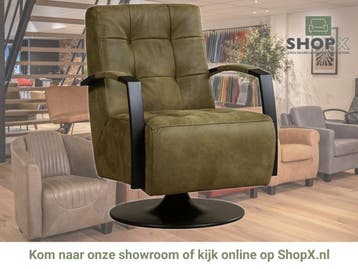 Leren draaifauteuil Mind, Huis en Inrichting, Fauteuils, Nieuw, Ophalen of Verzenden, 50 tot 75 cm, Industrieel, Modern