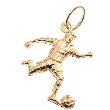 Gouden hanger van een voetballer (Hanger of bedel), Ophalen of Verzenden, Gebruikt, Goud, Overige merken