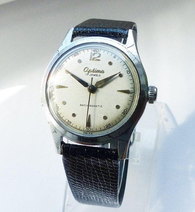 Optima - Classic Military Watch 17Jewels - Zonder, Sieraden, Tassen en Uiterlijk, Horloges | Heren