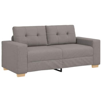 vidaXL Loveseat Bank Taupe 180x77x82 cm Stof, Verzenden, Nieuw, Stof, Minder dan 150 cm