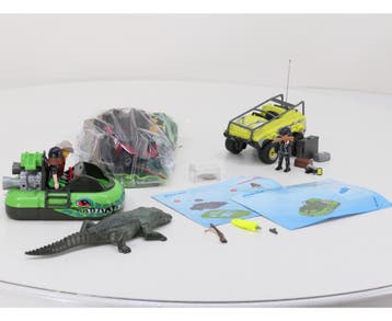Playmobil 4446 Gangster Hovercraft met 4449 Gangster Amfi..., Ophalen of Verzenden, Gebruikt