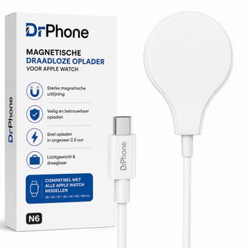 DrPhone N6 Safe - Magnetische Laadkabel Compatibel met Apple, Verzenden, Nieuw