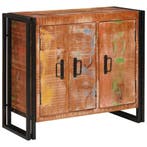 vidaXL Dressoir met deuren Bruin Massief Gerecycled Hout en, Verzenden, Nieuw, 50 tot 100 cm, 25 tot 50 cm