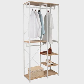 Stijlvolle Houten en Stalen Kapstok met Schoenenrek - Staand, Verzenden, Nieuw