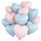 Genderreveal XL ballonnen set 12-delig macaron blauw en roze, Verzenden, Nieuw, Versiering, Geboorte of Huwelijk