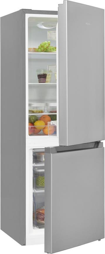 WEG=WEG: Exquisit Koelvriescombinatie Zilver 143CM KGC231, 200 liter of meer, Verzenden, Met aparte vriezer, 160 cm of meer