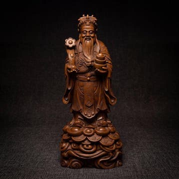Boeddhistisch figuur - Buxushout - China (Zonder