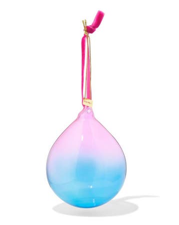 HEMA Kerstbal 8cm glas gradient rood-roze laag geprijsd, Diversen, Kerst, Verzenden, Nieuw