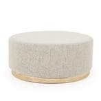 Poef Avah Large - Taupe Mantz - 96302 - eleonora producten, Huis en Inrichting, Stoffering | Tapijten en Kleden, Nieuw