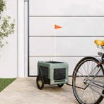 vidaXL Hondenfietstrailer oxfordstof en ijzer grijs en zwart, Verzenden, Nieuw