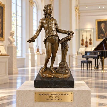 J.B.Deposee- ***WOLFGANG AMADEUS MOZART***Bronzeskulptur auf