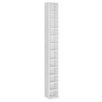 CD DVD kast Tynset vakkenkast met 12 vakken 175x20x20 cm wit, Verzenden, Nieuw