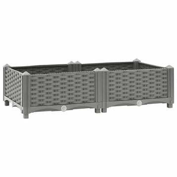 vidaXL Plantenbak verhoogd 80x40x23 cm polypropeen, Kunststof, Minder dan 30 cm, Verzenden, Nieuw