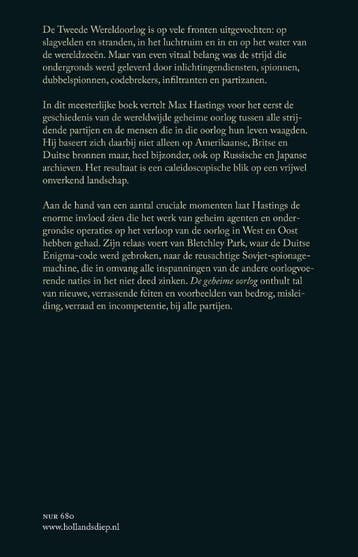 De geheime oorlog 9789048827213 Max Hastings, Verzenden, Gelezen, Max Hastings