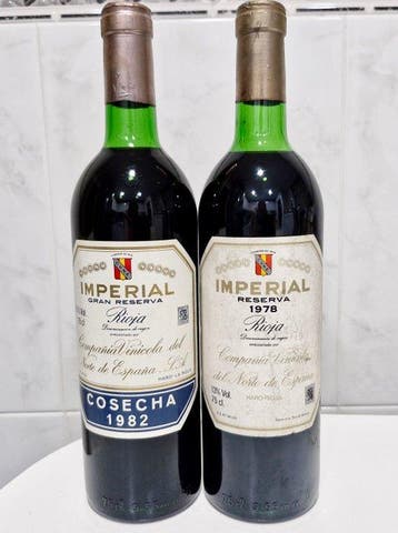 1978 & 1982 C.V.N.E. Imperial - Rioja Reserva, Gran Reserva, Nieuw