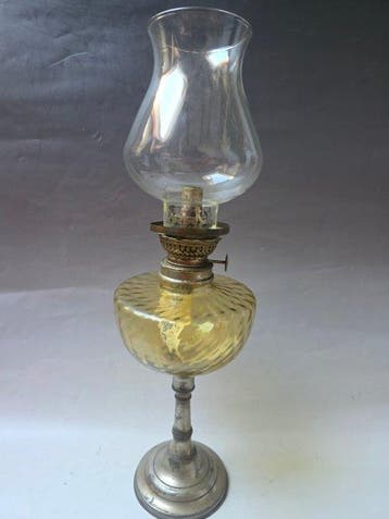 Kosmos Brenner - Olielamp - Amber Swirl, Antiek en Kunst