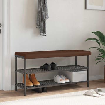 vidaXL Bankkussen Kunstleer Bruin Diepte 35 cm, Verzenden, Nieuw, Bruin