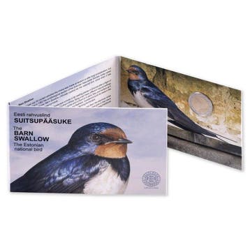 Estland 2 Euro Zwaluw 2023 BU Coincard, Verzenden
