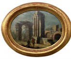 Giovanni Paolo Panini (1692-1765), ambito di - Capriccio, Antiek en Kunst