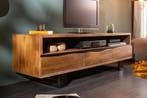 Massief tv-meubel MAMMUT 160 cm lowboard met metalen, Ophalen of Verzenden, Nieuw